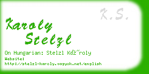 karoly stelzl business card